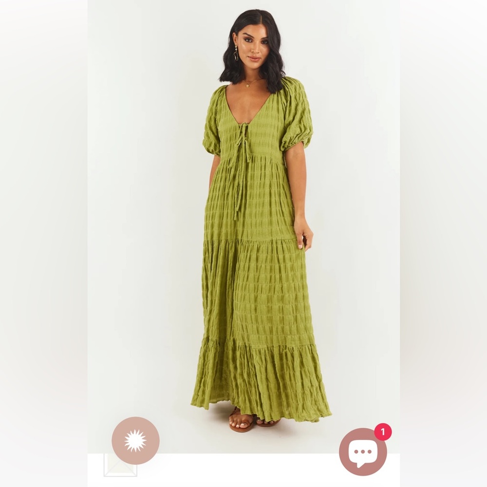 ISO Girl and the Sun Valentina Maxi Dress Green Size S or M